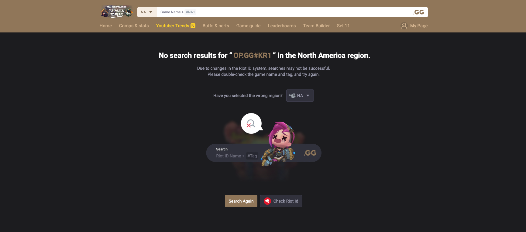 I can’t search my summoner account. – OP.GG Help Center